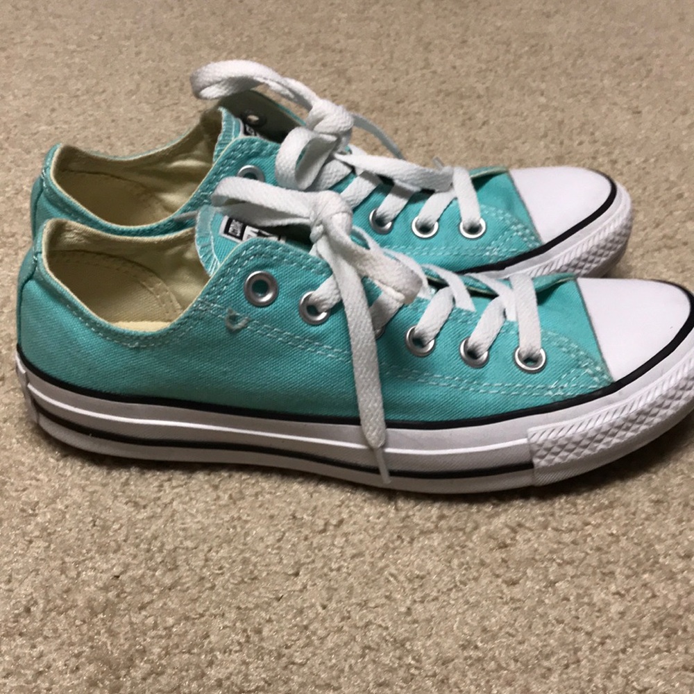 Converse All Star Teal Shoes Women’s sz 7 men sz 5